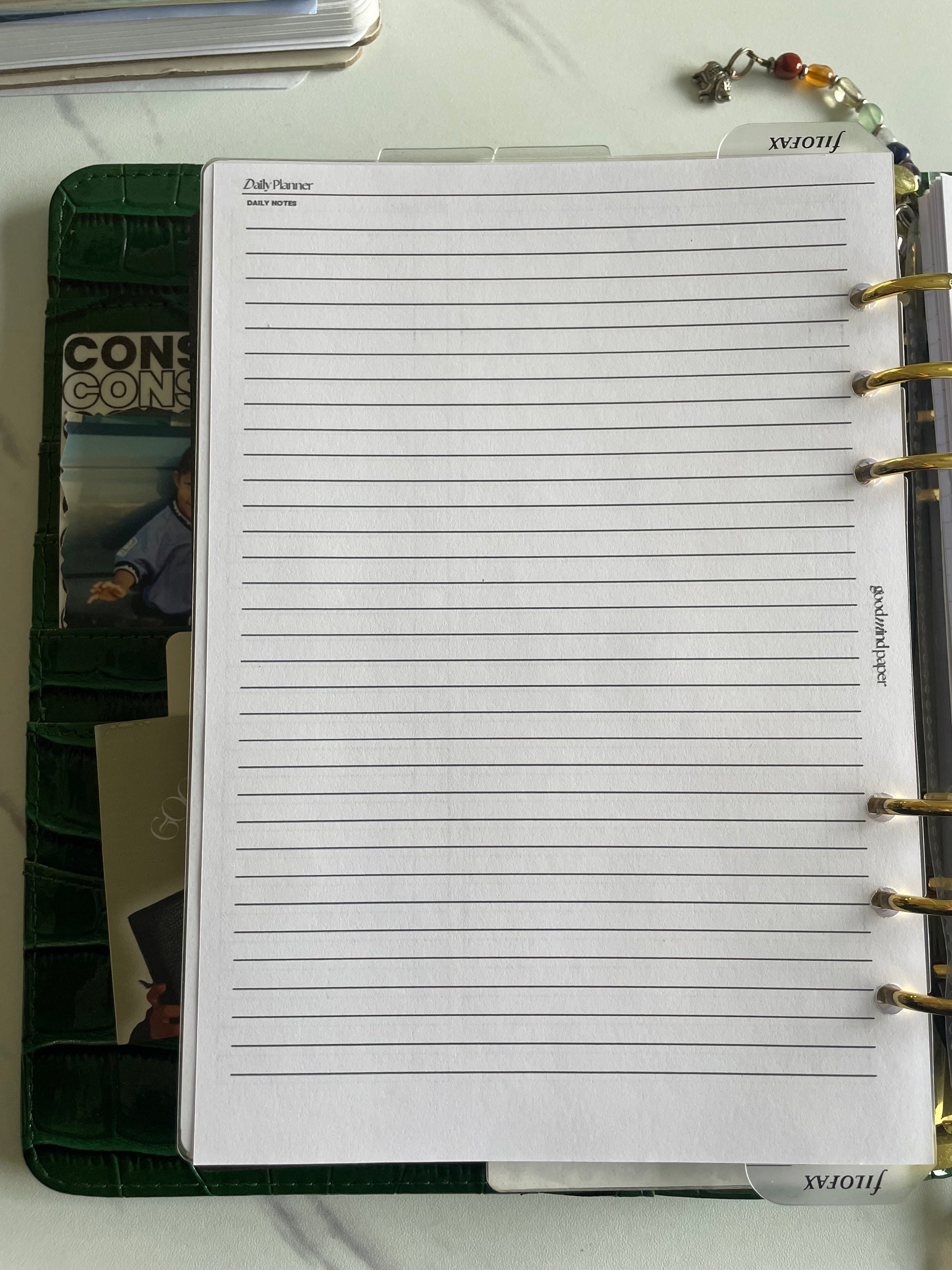 Daily Planner Insert – A5 Half-Hour Agenda (Digital or 31-Day Printed Set)