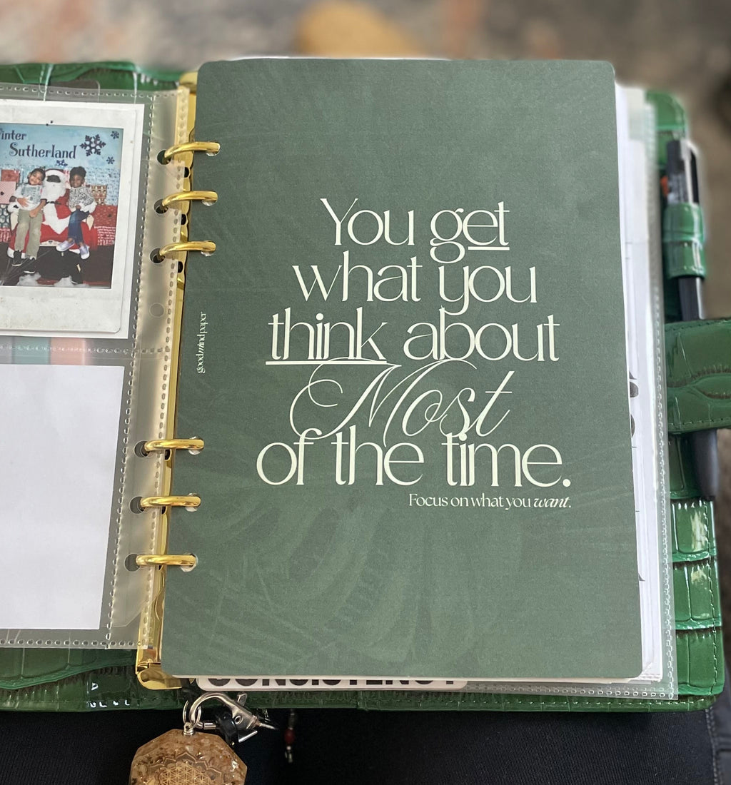 Motivational Planner Dashboard – “You Get What You Think About”