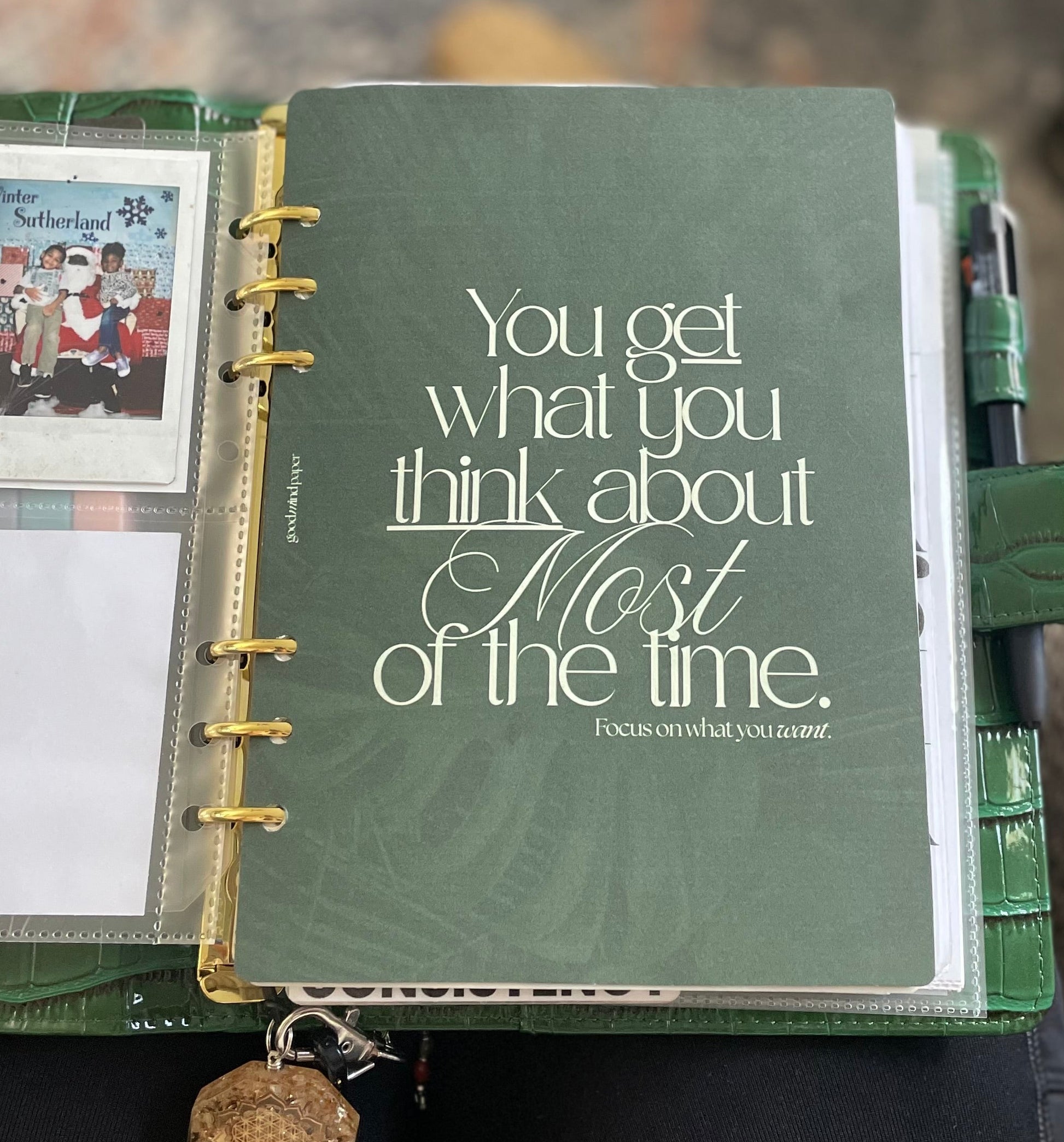 Motivational Planner Dashboard – “You Get What You Think About”