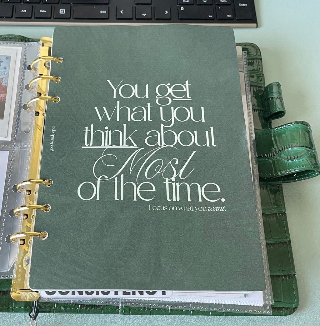 Motivational Planner Dashboard – “You Get What You Think About”