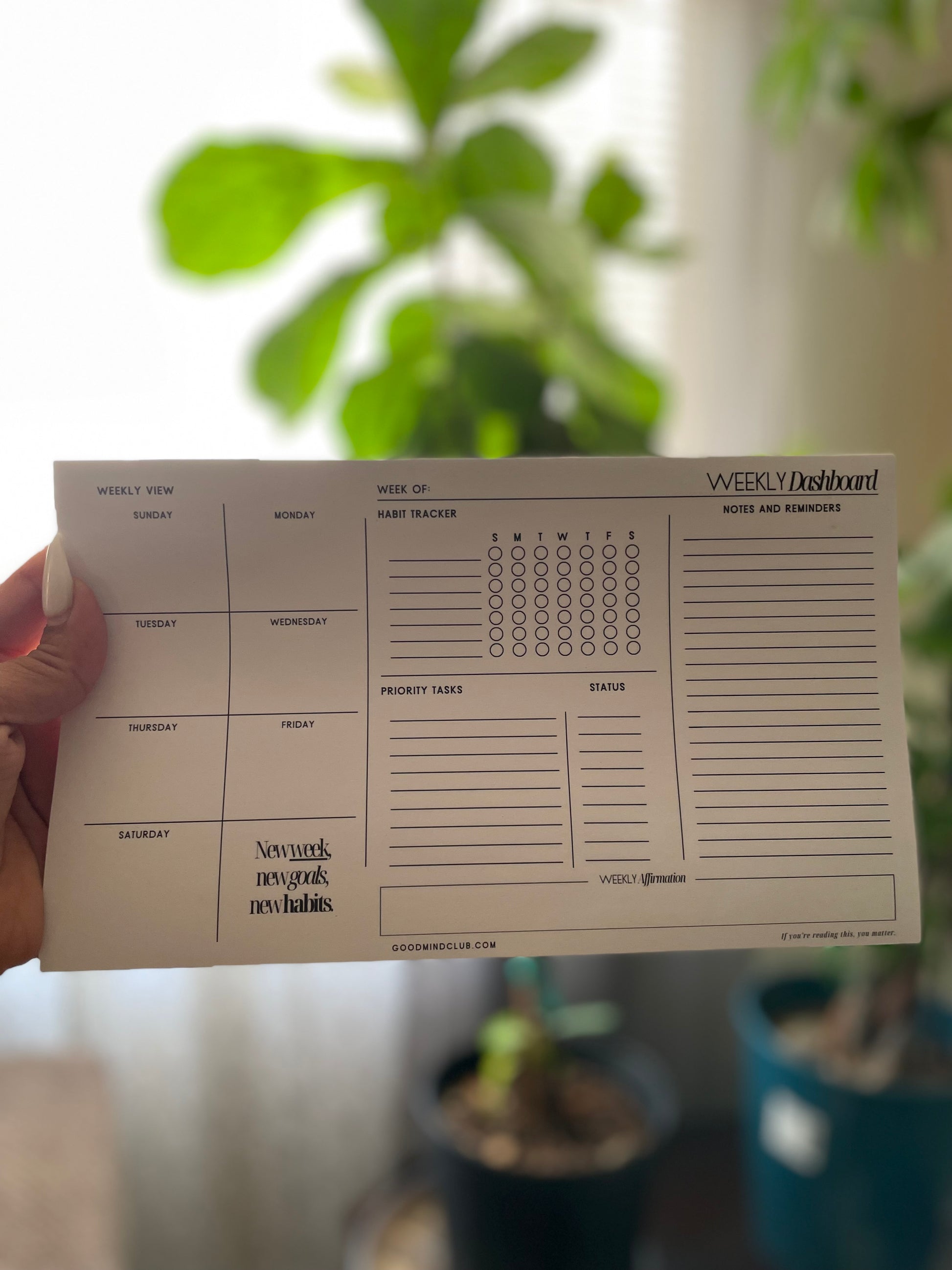 The Weekly Dashboard: Your Ultimate Weekly Planning Notepad