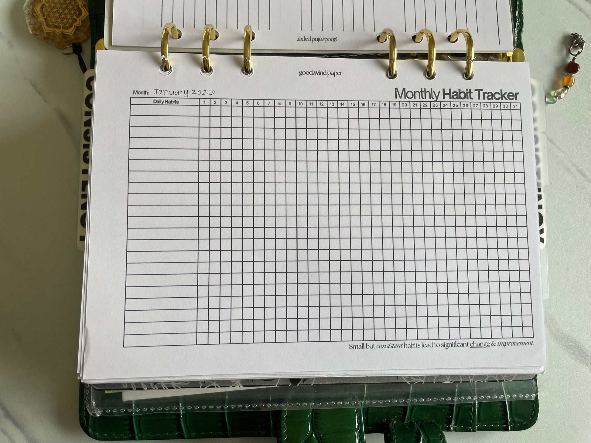 Monthly Habit Tracker – A5 Planner Insert (Digital or Printed)