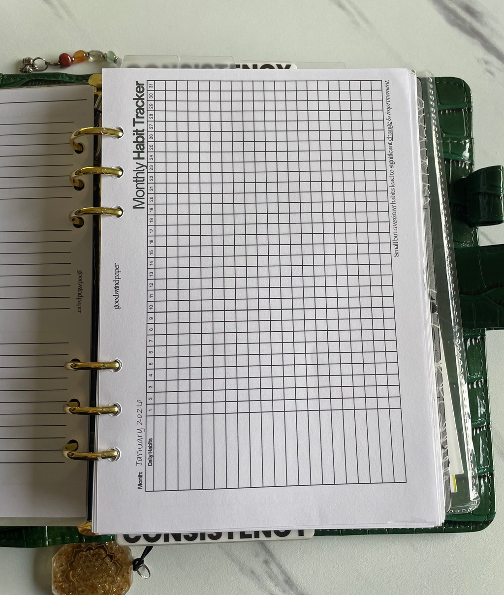 Monthly Habit Tracker – A5 Planner Insert (Digital or Printed)