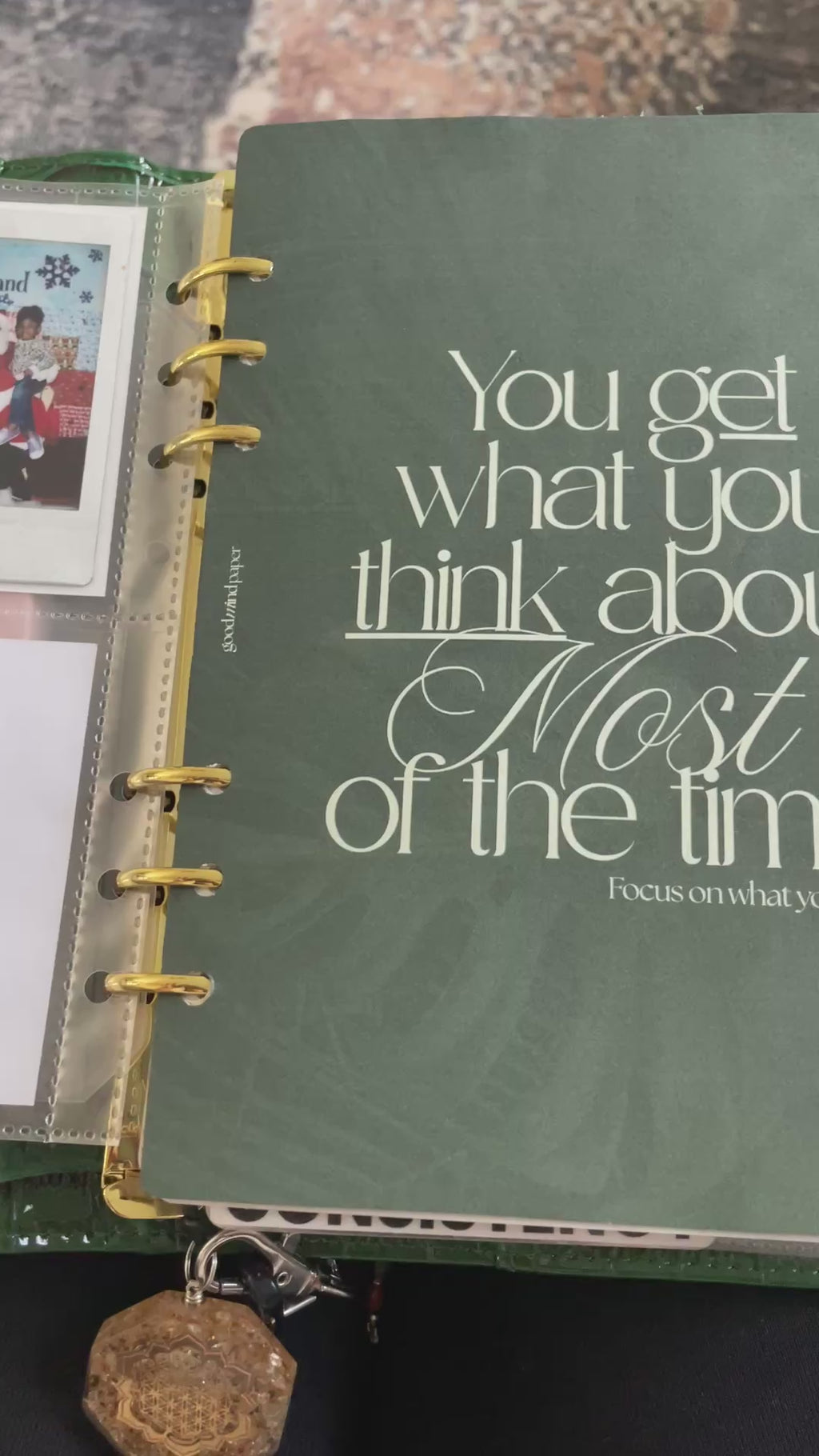 Motivational Planner Dashboard – “You Get What You Think About”